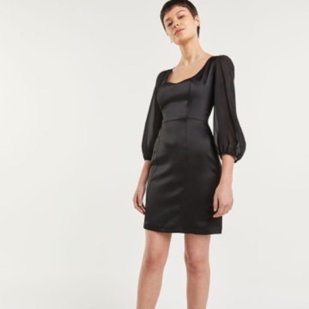 2X Reitmans Satin Black Dress